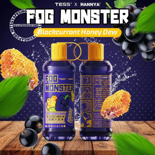 SG Vape Singapore is your one-stop-shop for Fog Monster 10000 puff disposable vapes. We offer fast and reliable delivery in Singapore. Visit our online vape shop and choose from a variety of flavors, including the popular Redbull and blackcurrant honeydew flavor. Shop with us for all your vaping needs.