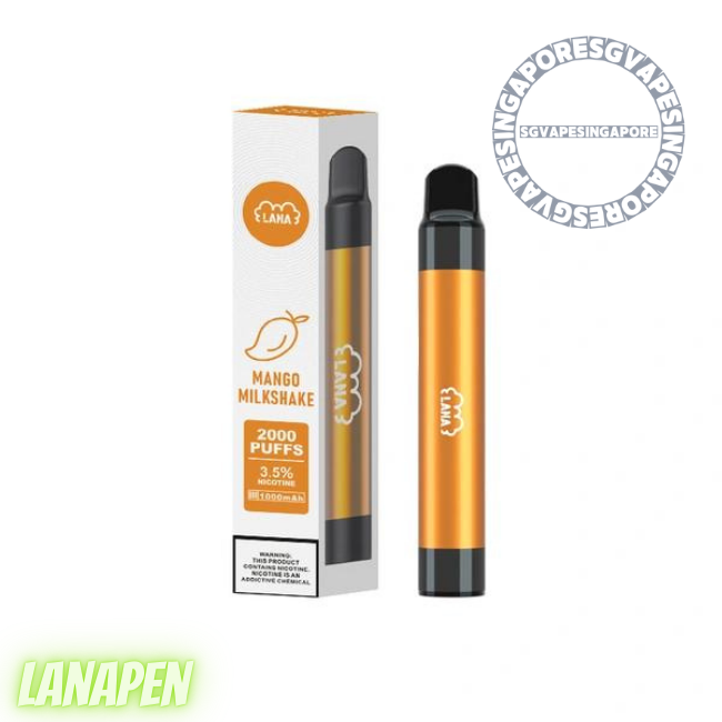 Looking for the best vape store in Singapore? Check out the Lana 2000 Disposable Vape (Lanapen 2k) at Lanabar. Experience the ultimate convenience and satisfaction with the Lana disposable vape, available in various flavors including grape and mango milkshake. Shop now and enjoy the best vaping experience in SG.
