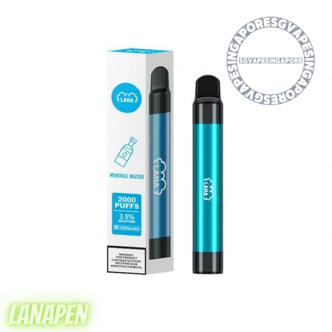 Looking for the Lana 2000 disposable vape (Lanapen 2k) in Singapore? Visit our vape store for the best selection of LanaBar products, including the Lana disposable vape in various flavors like grape and mineral water. Shop now and satisfy your vape cravings!