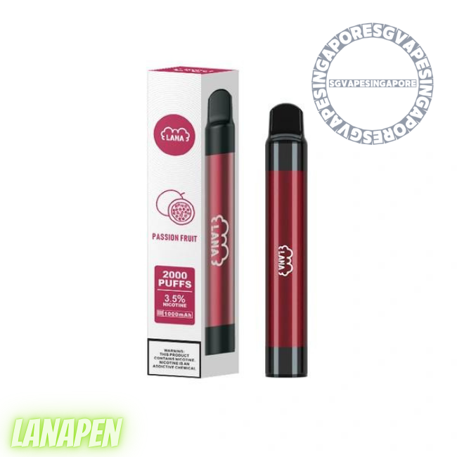 Discover the Lana 2000 Disposable Vape (Lanapen 2k) at our vape store in Singapore. Experience the delicious grape, passion flavor and convenience of this Lana disposable vape. Visit our store for the best SG vape products, including the Lanabar collection.